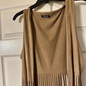 Suede tassel vest
